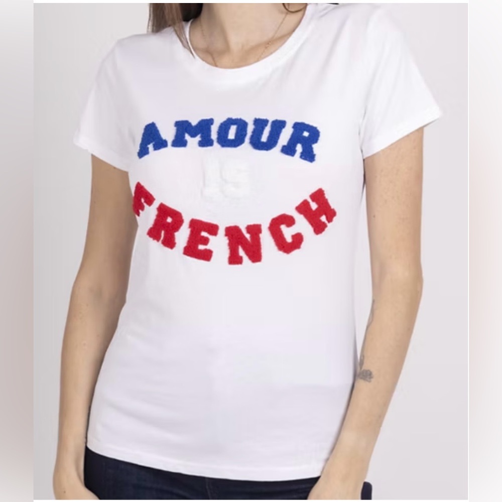 Jubylee AMOUR FRENCH graphic design T-shirt size S/M